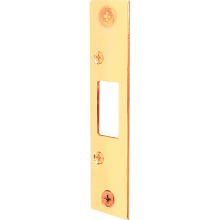 Prime-Line Prime-Line 4.9 in. H X 1.1 in. L Brass-Plated Brass Steel Deadbolt Strike E2432